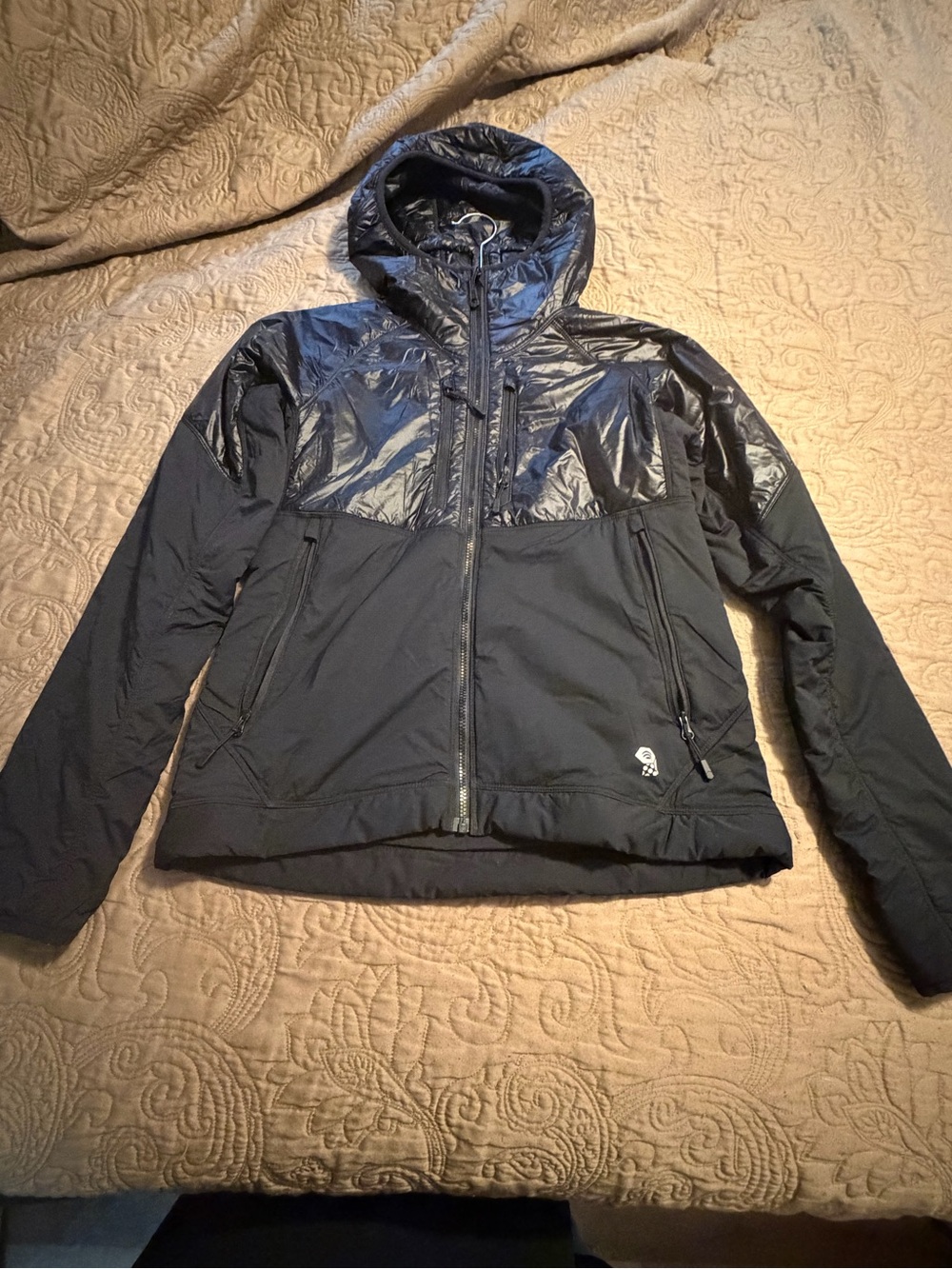 Mountain Hardwear Black Hooded Ski Jacket